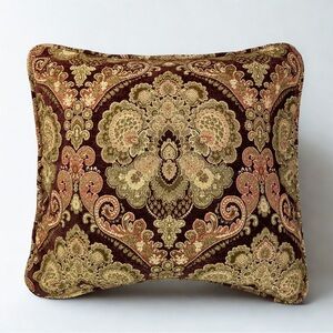 (2) Custom Made 22”x22” Jacquard Pillow Covers